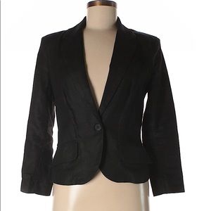 Black linen blazer